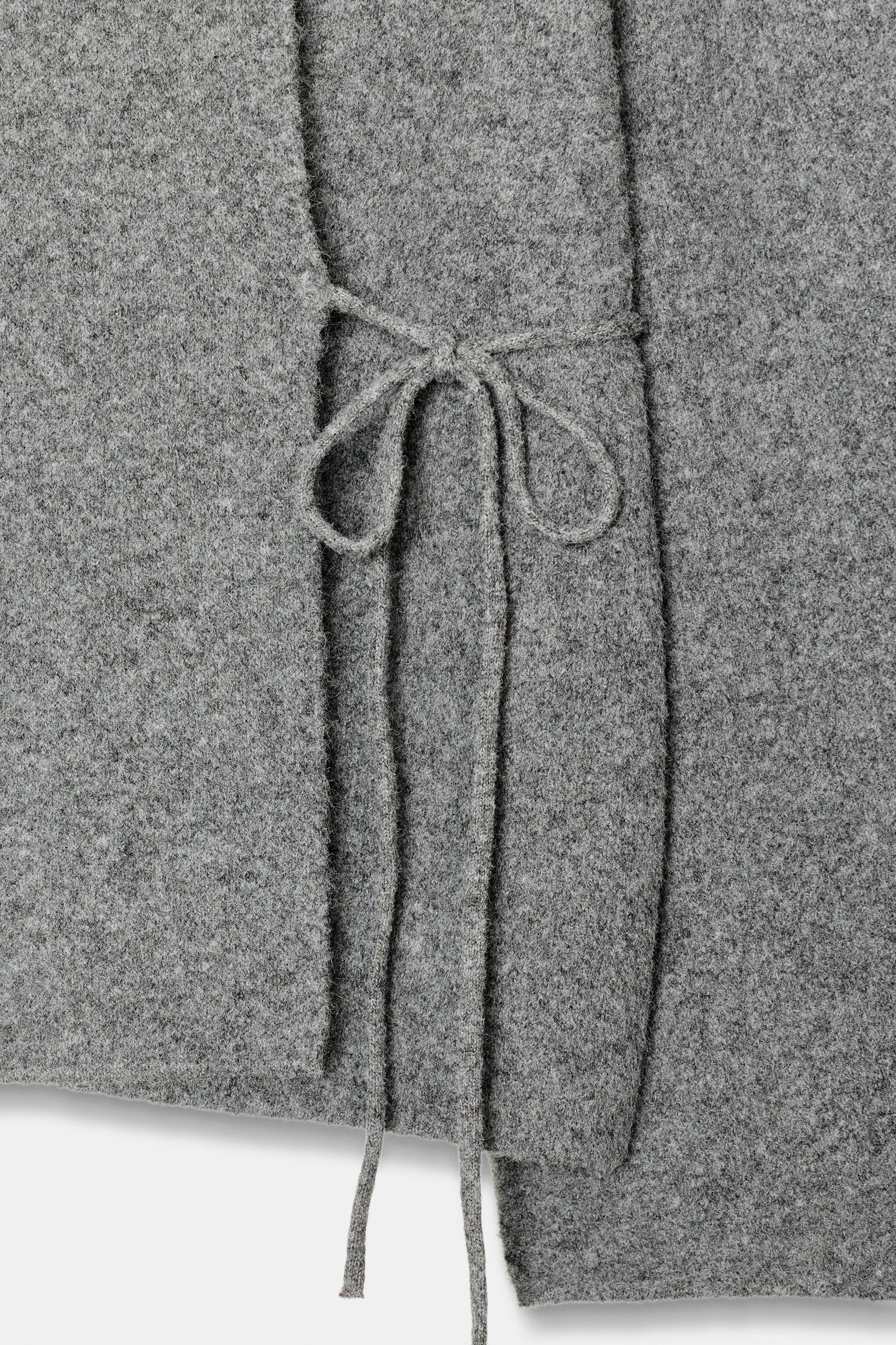 KNIT KIMONO COAT WITH SLIT SLEEVES